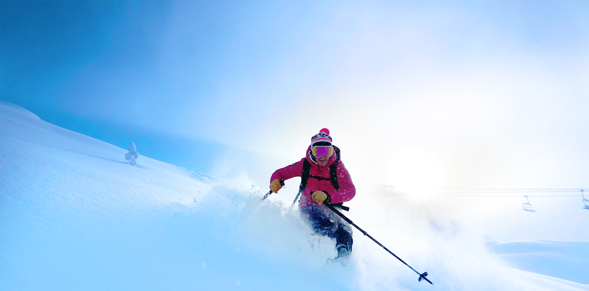 la poudreuse pleins les yeux SKI HORS PISTES